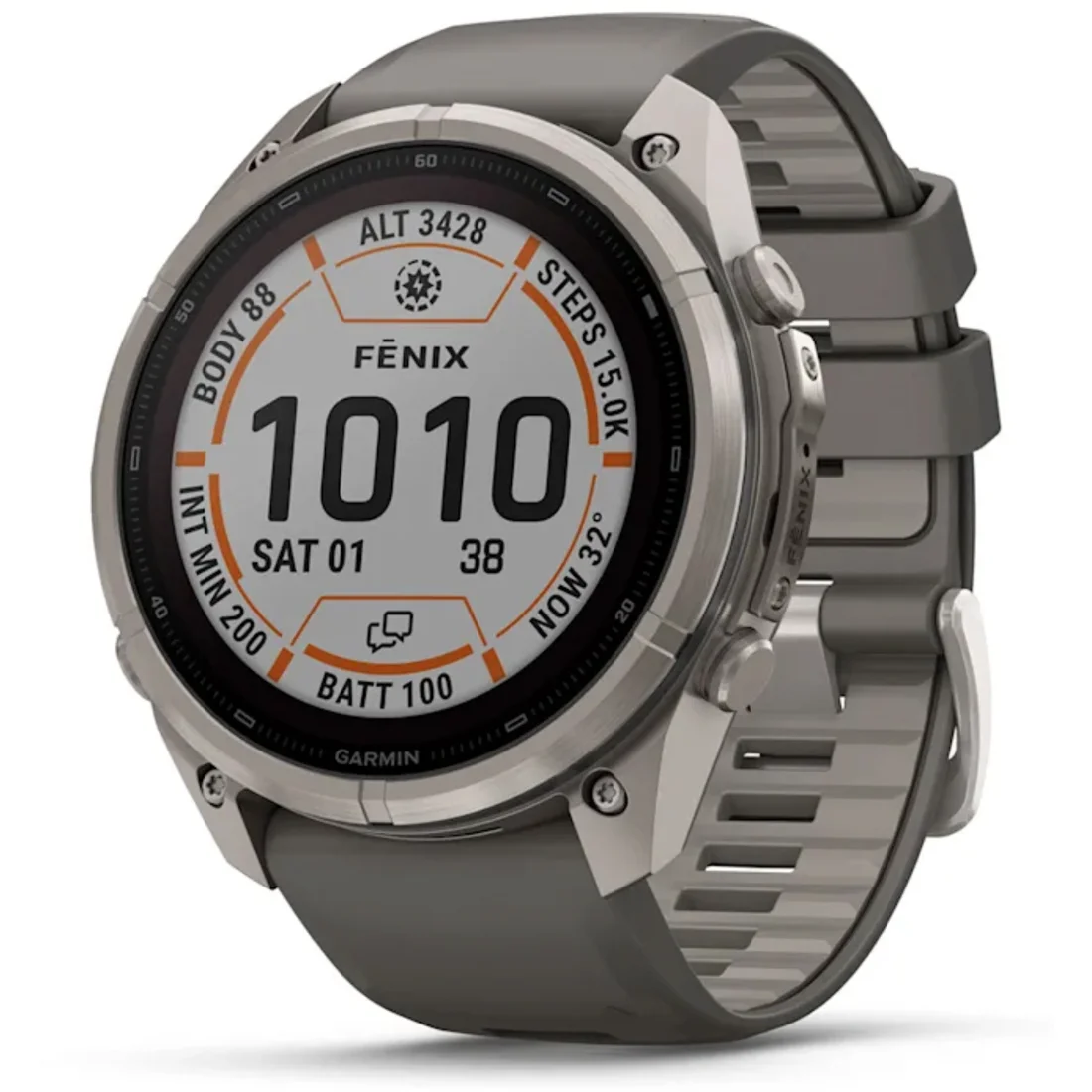 Умные часы Garmin fenix 9 Pro - 51 mm inReach Solar Titanium with Pebble Grey Silicone Band (010-04339-01)