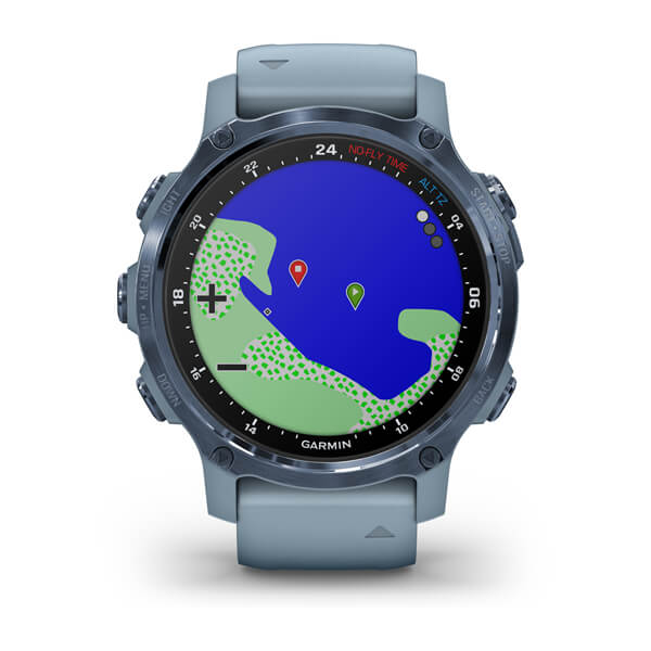 Умные часы Garmin Descent Mk2S Mineral Blue with Sea Foam Silicone Band (010-02403-07)