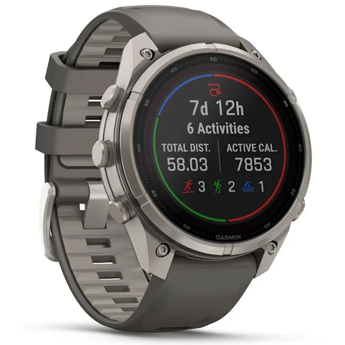 Умные часы Garmin fenix 9 Pro - 47 mm inReach Solar Titanium with Pebble Grey Silicone Band (010-04338-01)