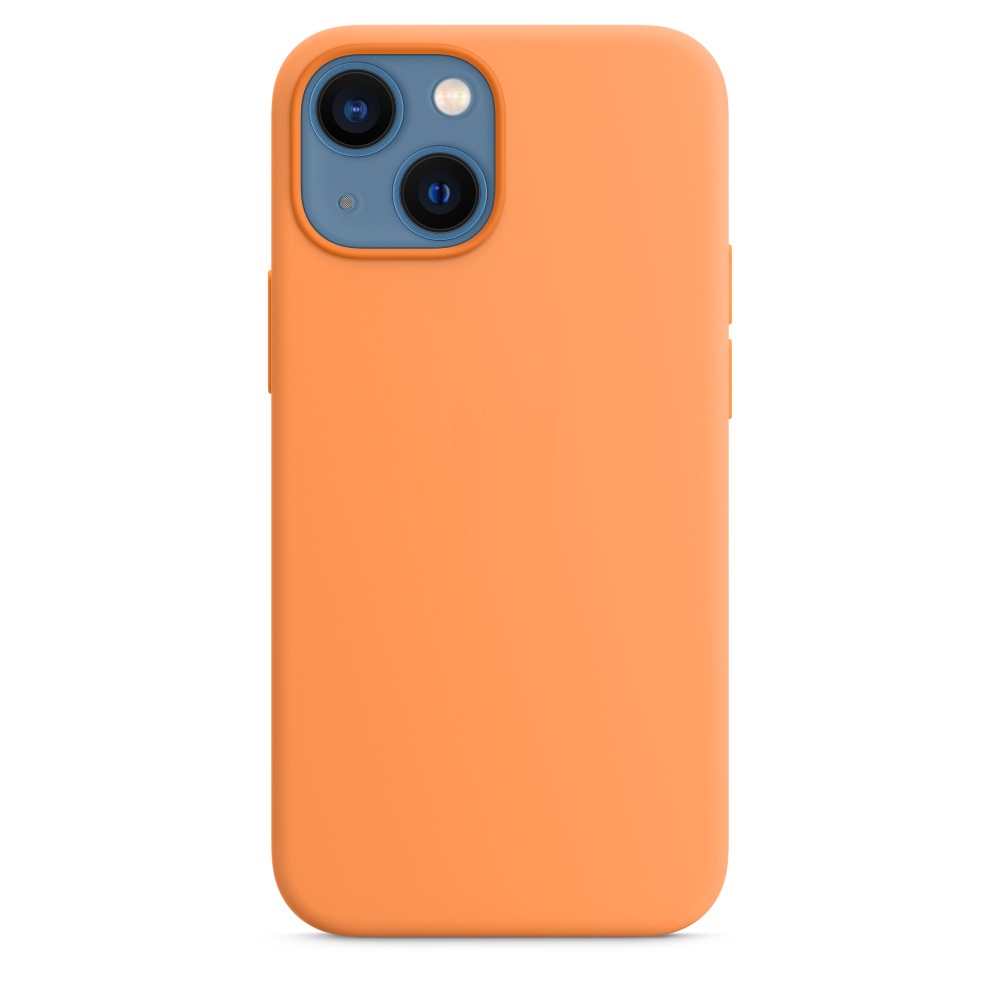 Силиконовый чехол Naturally Silicone Case with MagSafe Marigold для iPhone 13 mini