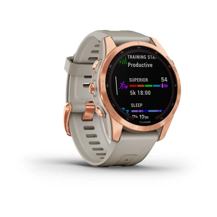 Умные часы Garmin fenix 7S – Solar Edition Rose Gold with Light Sand Band (010-02539-11)