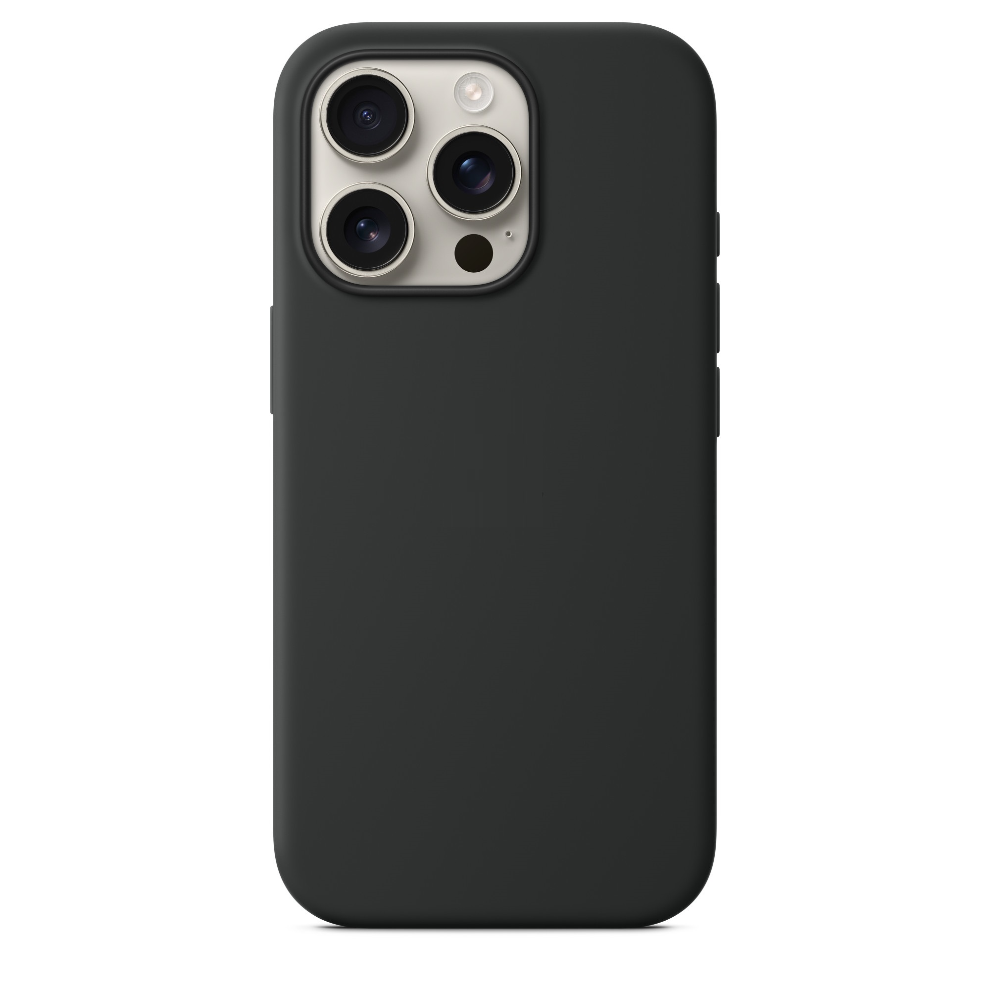 Силиконовый чехол Naturally Silicone Case with MagSafe Black для iPhone 16 Pro
