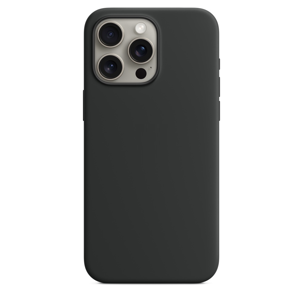 Силиконовый чехол Naturally Silicone Case with MagSafe Black для iPhone 15 Pro Max