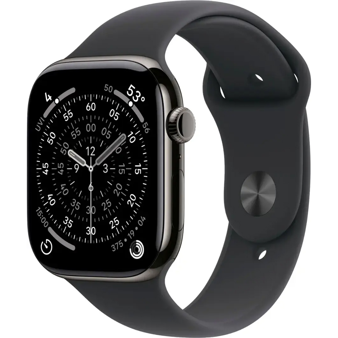 Умные часы Apple Watch Series 11 GPS + Cellular, 46mm Slate Titanium Case with Black Sport Band - S/M