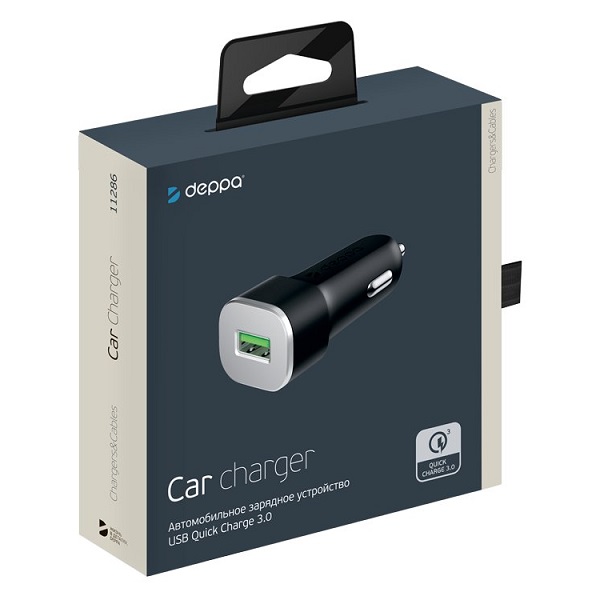 Автомобильное зарядное устройство Deppa Quick Charge 3.0 (11286)