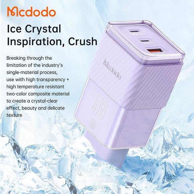 Сетевое зарядное устройство Mcdodo 67W GaN 5 mini (CH-1503) Purple