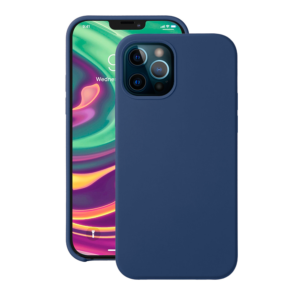 Чехол Deppa Liquid Silicone Case Blue (87715) для Apple iPhone 12/12 Pro