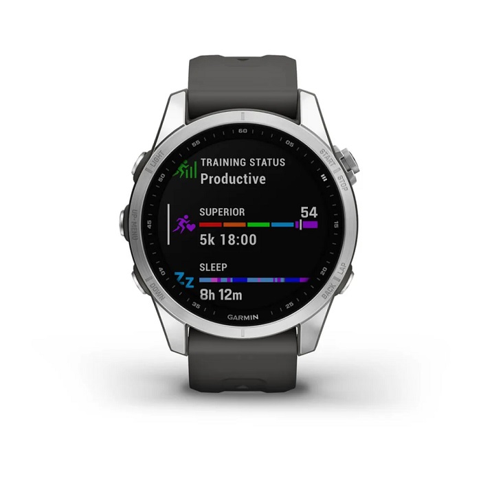 Умные часы Garmin fenix 7S – Standard Edition Silver with Graphite Band (010-02539-01)