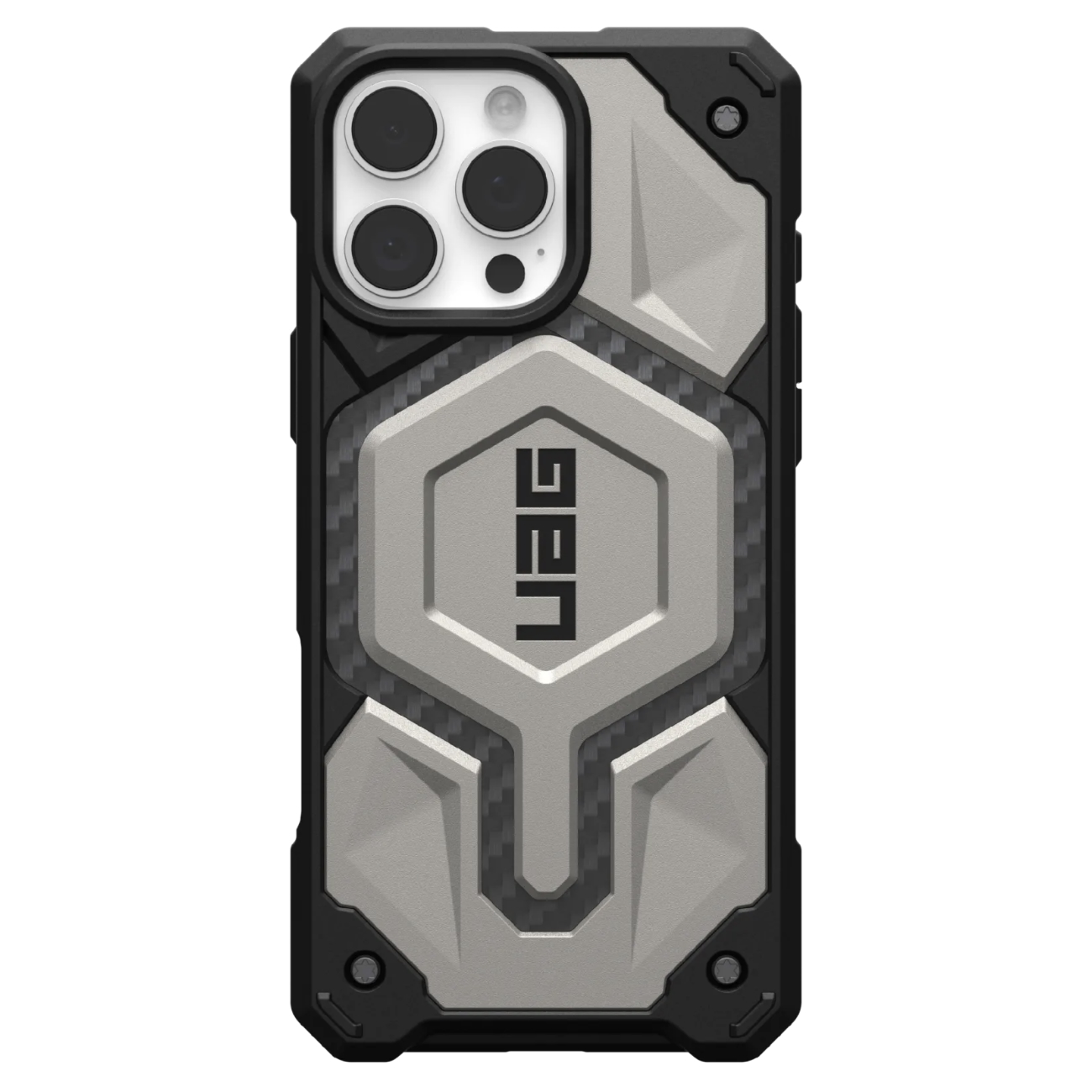 Противоударный защитный чехол UAG Monarch Pro MagSafe для iPhone 16 Pro Max Titanium