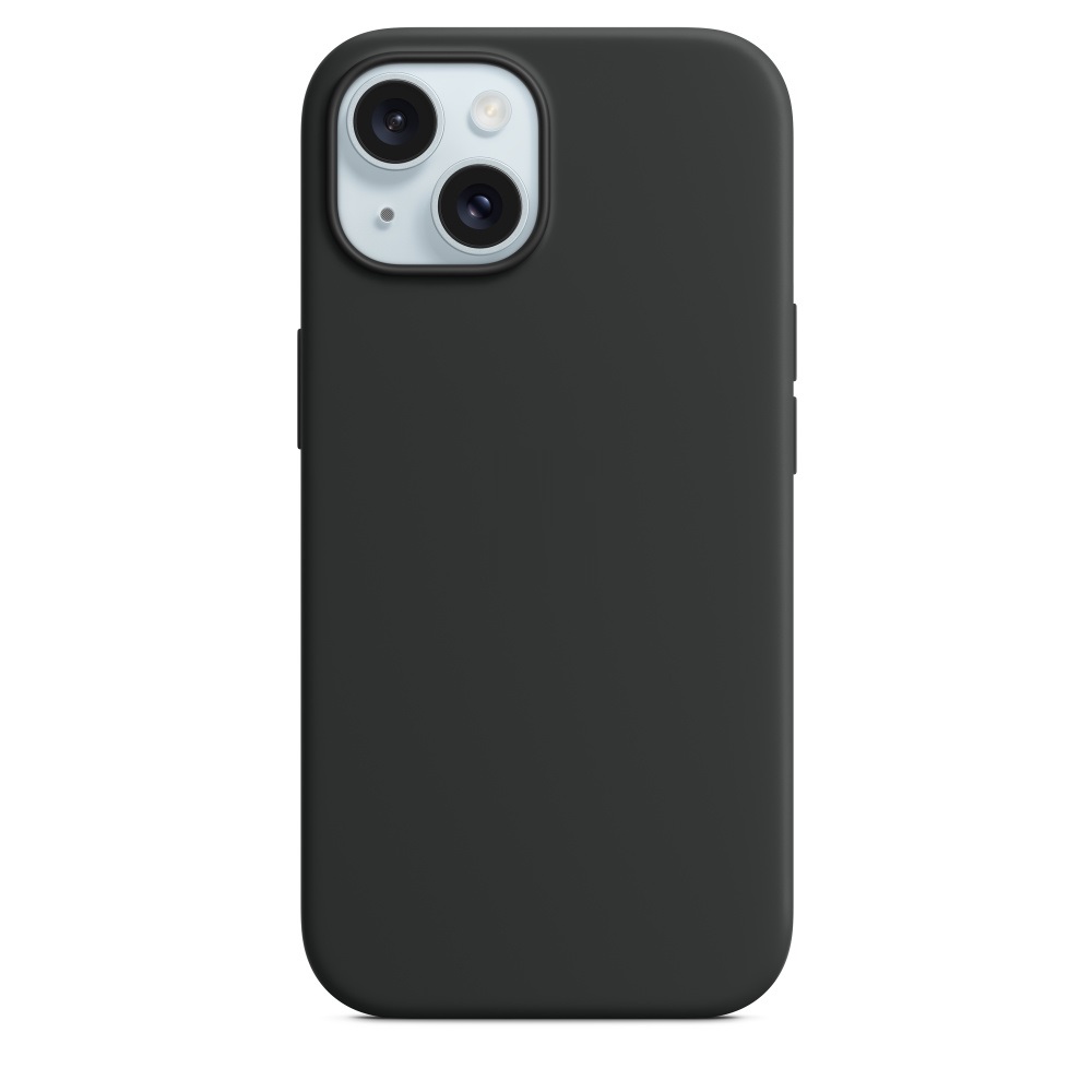 Силиконовый чехол Naturally Silicone Case with MagSafe Black для iPhone 15