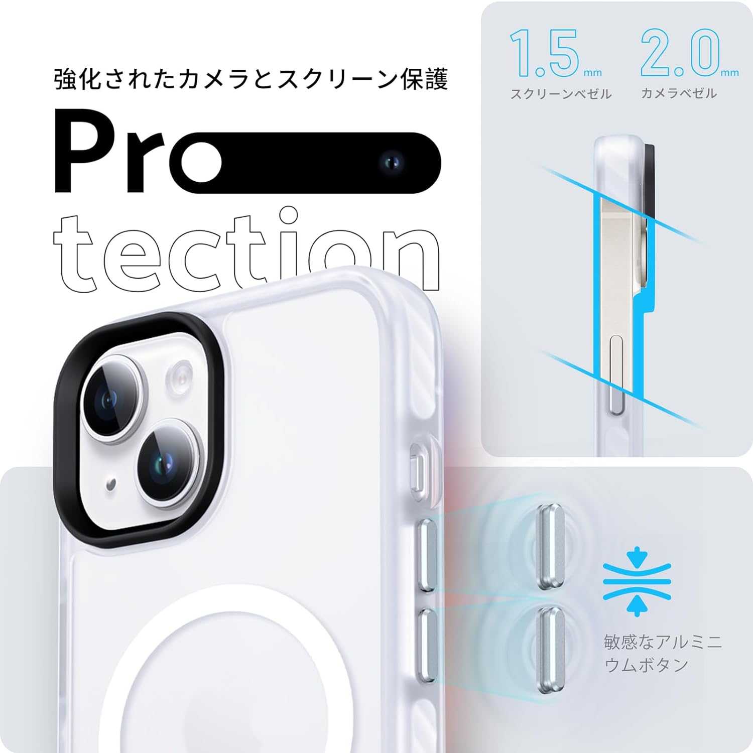 Чехол Gurdini Nano Series with Magsafe White для iPhone 15