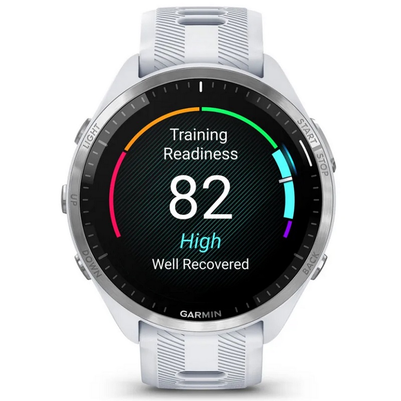 Умные часы Garmin Forerunner 965 Titanium Bezel with Whitestone Case and Whitestone/Powder Grey Silicone Band (010-02809-11)