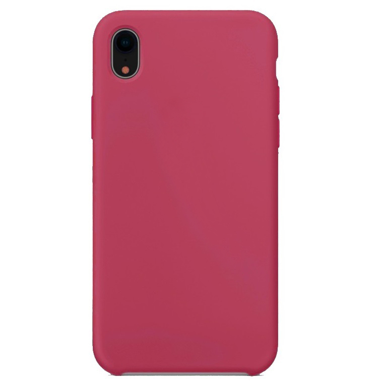 Силиконовый чехол Naturally Silicone Case Rose Red для iPhone XR