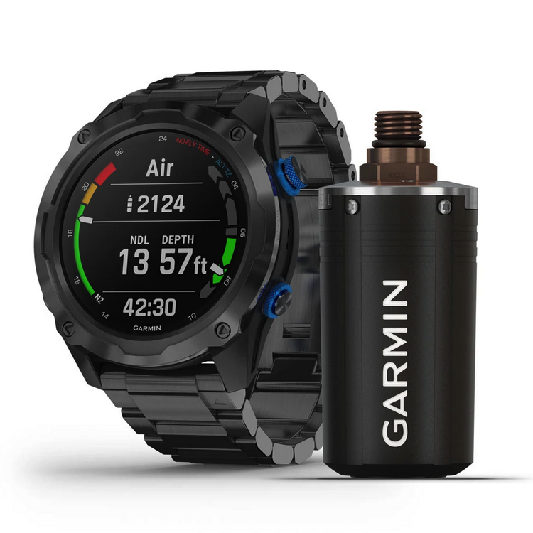 Умные часы Garmin Descent Mk2i Bundle, Titanium Carbon Grey DLC with DLC Titanium Band (Includes Descent T1) (010-02132-12)