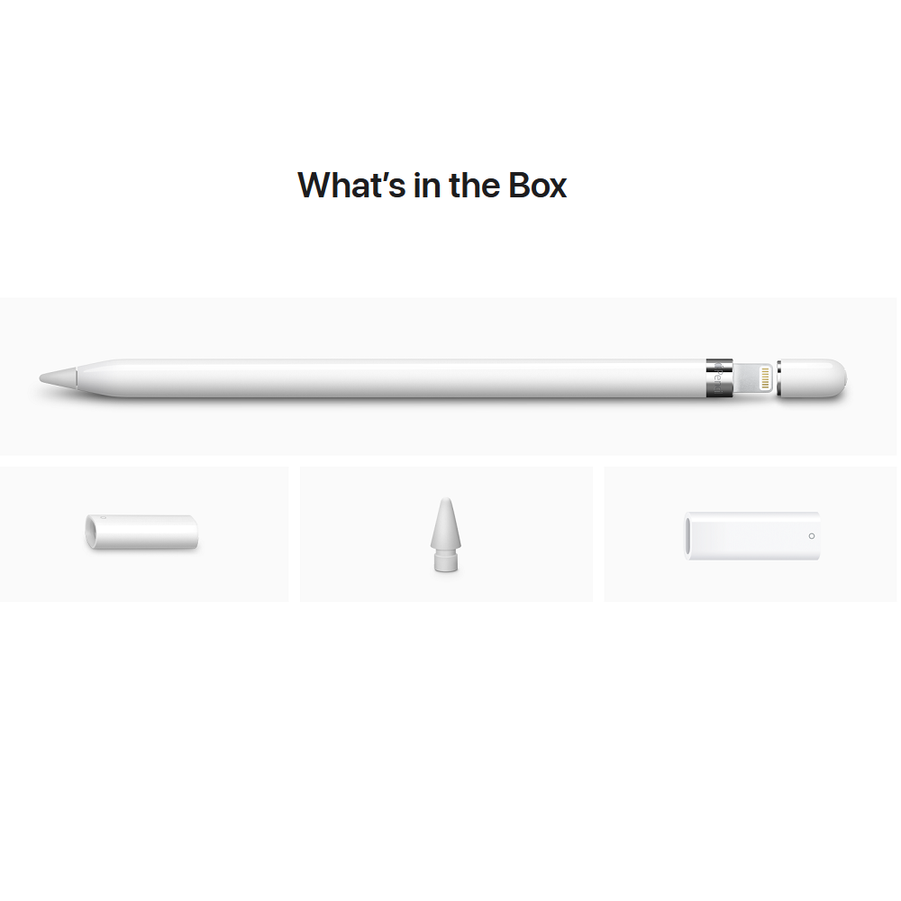 Стилус Apple Pencil (1-го поколения) с USB-C to Apple Pencil адаптером (MQLY3)