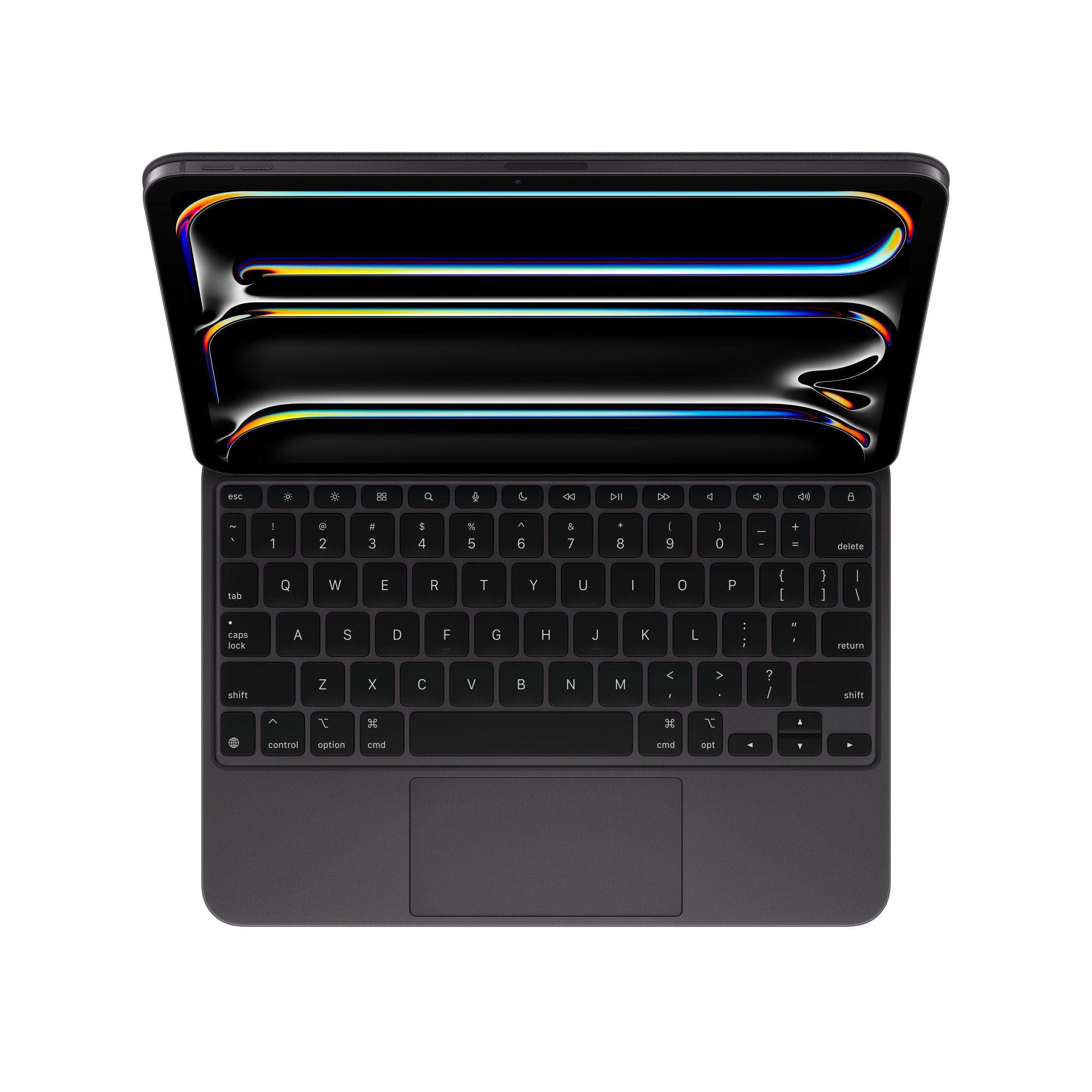 Чехол-клавиатура Apple Magic Keyboard для iPad Pro 11 (2024) Black (MWR23) кириллица (лазерная гравировка) + QWERTY