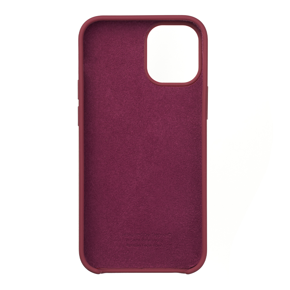 Чехол Deppa Liquid Silicone Case Burgundy (87787) для Apple iPhone 12 mini