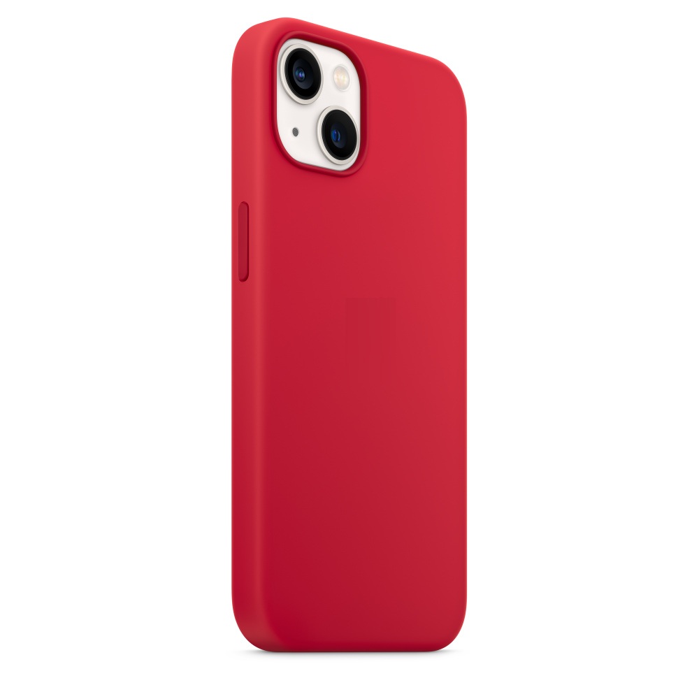 Силиконовый чехол Naturally Silicone Case with MagSafe Red для iPhone 13