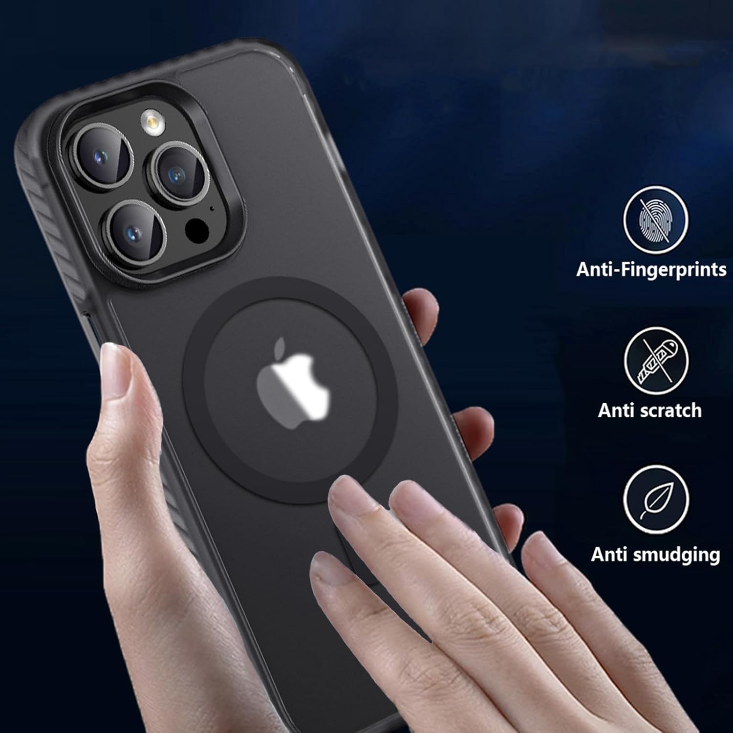 Чехол Gurdini Nano Series with Magsafe Black для iPhone 15 Pro
