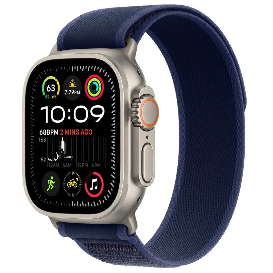 Умные часы Apple Watch Ultra 2 GPS + Cellular, 49mm Natural Titanium Case with Blue Trail Loop - S/M