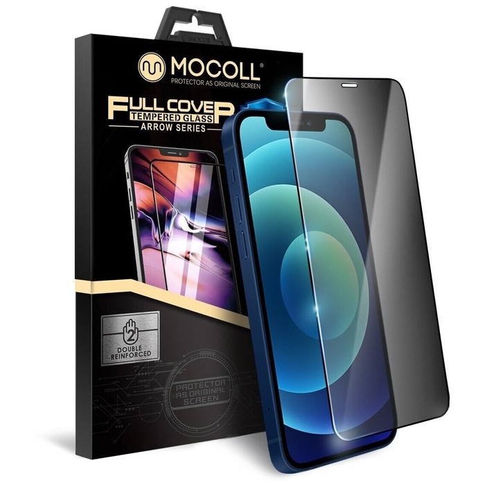 Защитное стекло MOCOLL полноразмерное 2.5D для iPhone 12 mini (серия Arrow) приватное