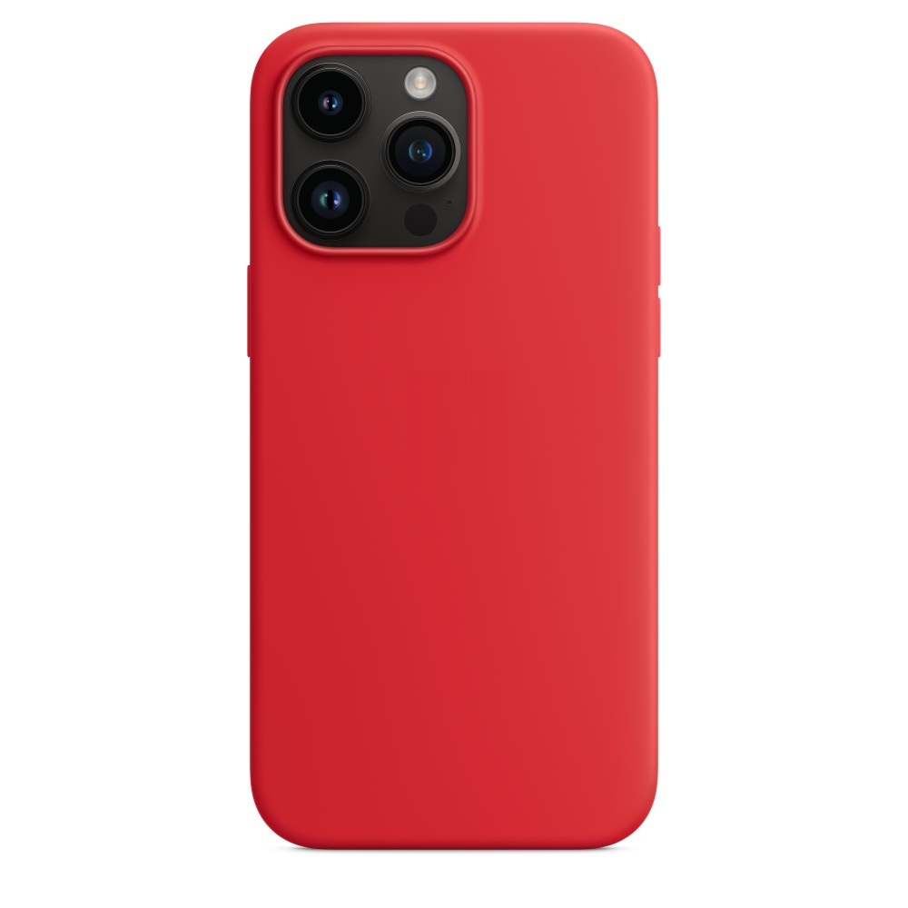 Силиконовый чехол Naturally Silicone Case with MagSafe Red для iPhone 14 Pro Max