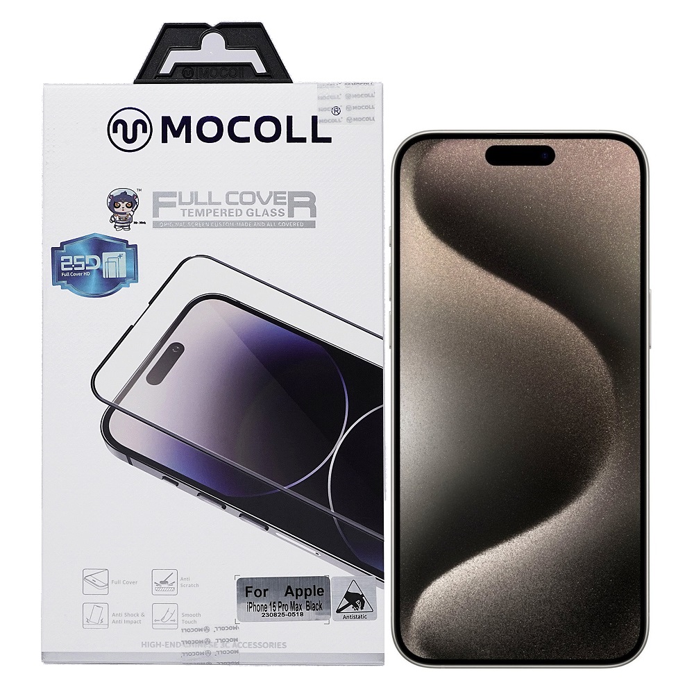 Защитное стекло MOCOll Golden Shield 2.5D Full Cover для iPhone 15 Pro Max