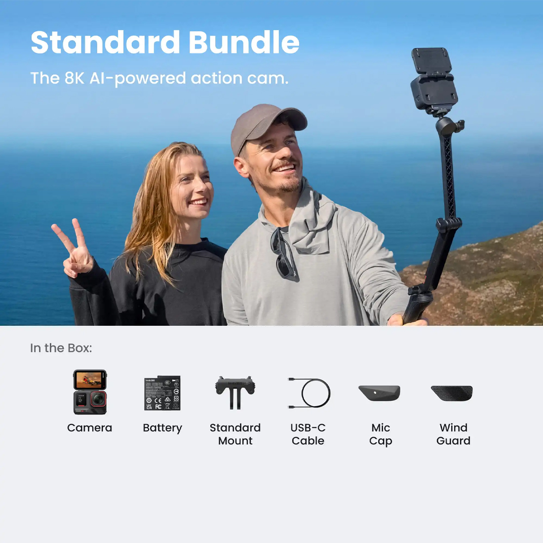 Экшн-камера Insta360 Ace Pro 2 Single Battery Standard Bundle Midnight Black