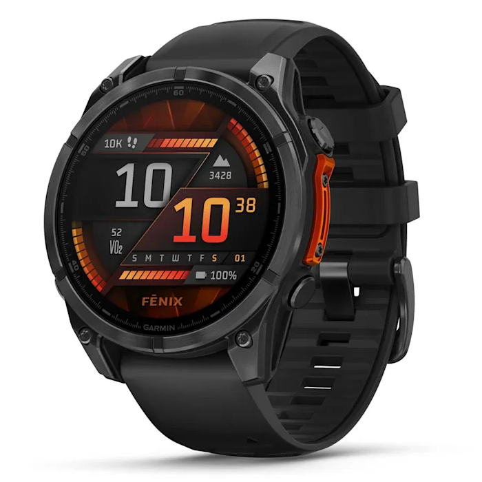 Умные часы Garmin fenix 8 – 47 mm AMOLED slate gray with a black silicone band (010-02904-00)