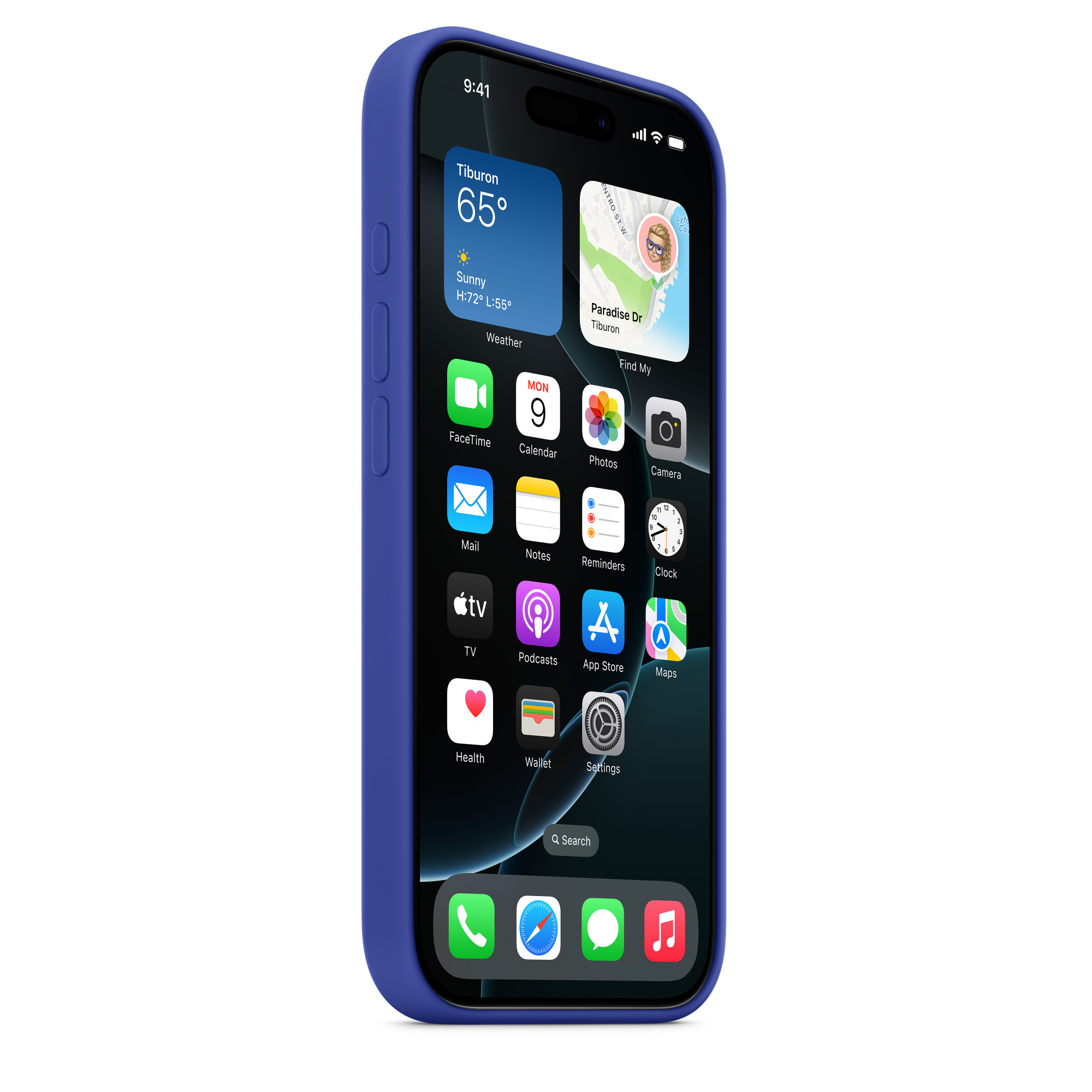 Силиконовый чехол Naturally Silicone Case with MagSafe Ultramarine для iPhone 16 Pro