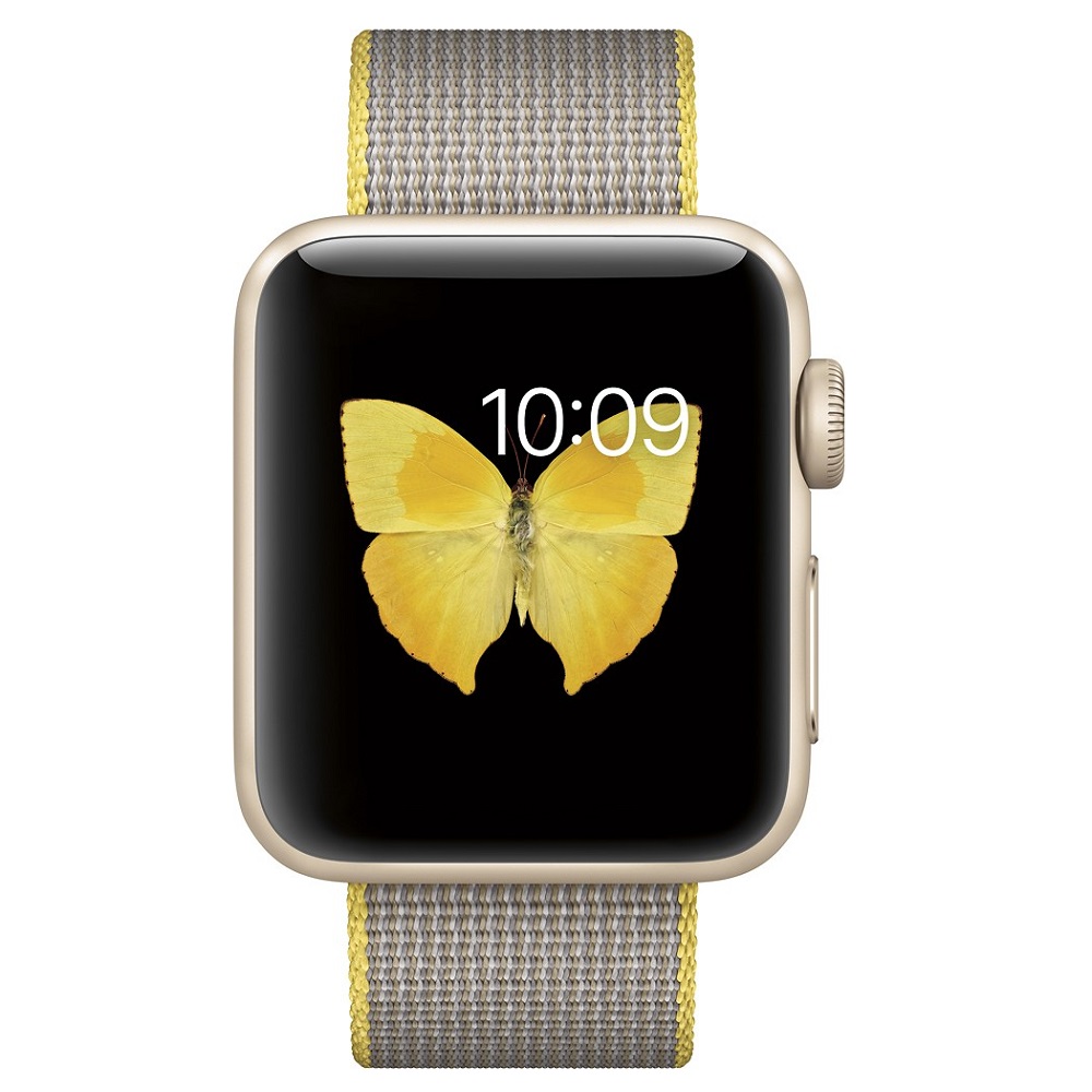 Часы Apple Watch Series 2 38mm (Gold Aluminum Case with Yellow/Light Gray Woven Nylon)