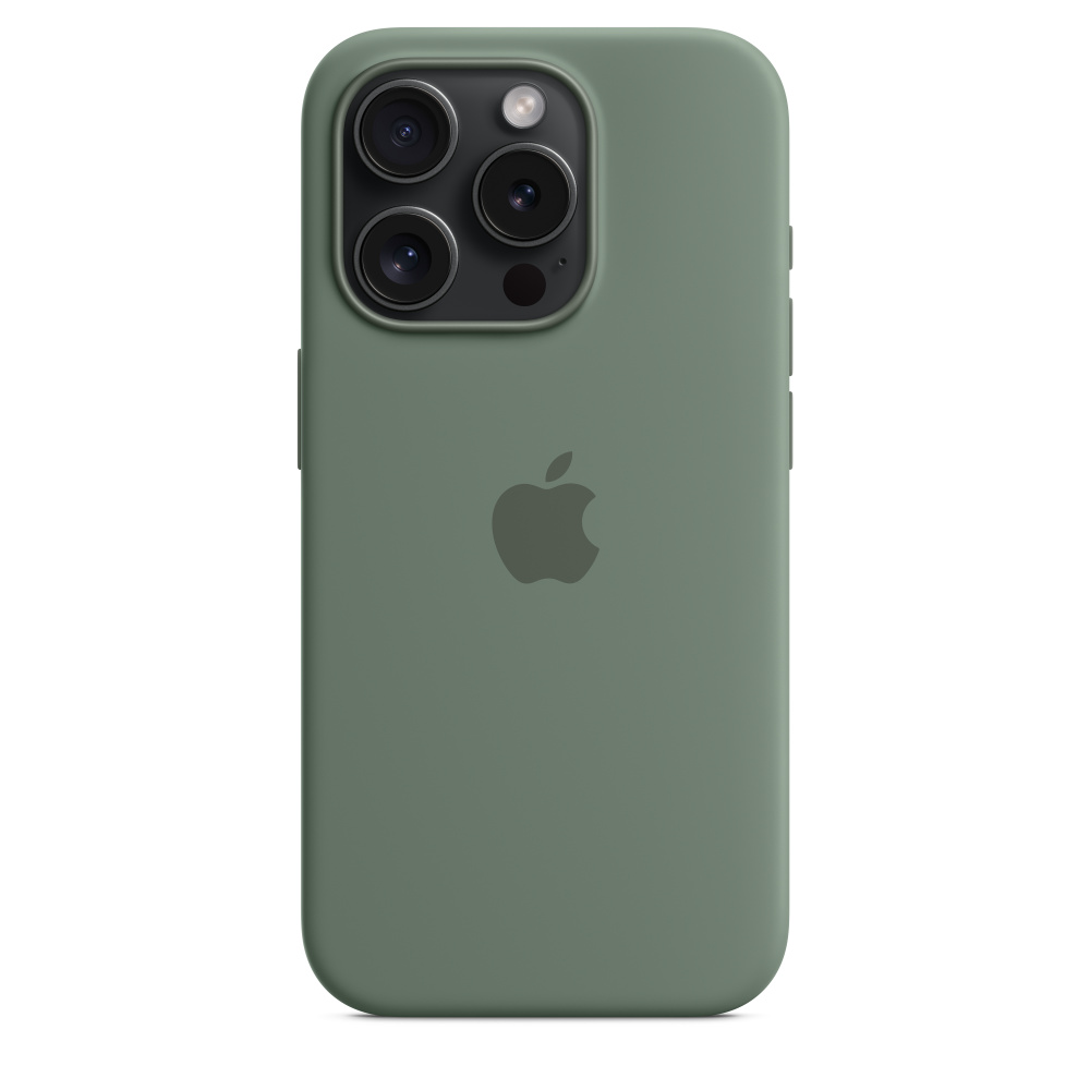 Силиконовый чехол Apple iPhone 15 Pro Silicone Case with MagSafe - Cypress (MT1J3ZM/A) для iPhone 15 Pro