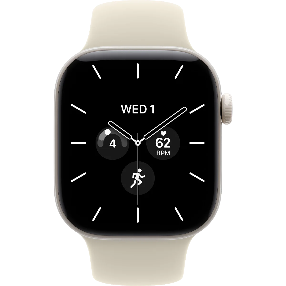 Умные часы Apple Watch Series 12 GPS + Cellular, 42mm Pearl White Ceramic Case with Sand Sport Band - S/M