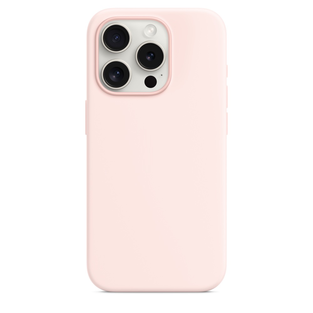 Силиконовый чехол Naturally Silicone Case with MagSafe Light Pink для iPhone 15 Pro