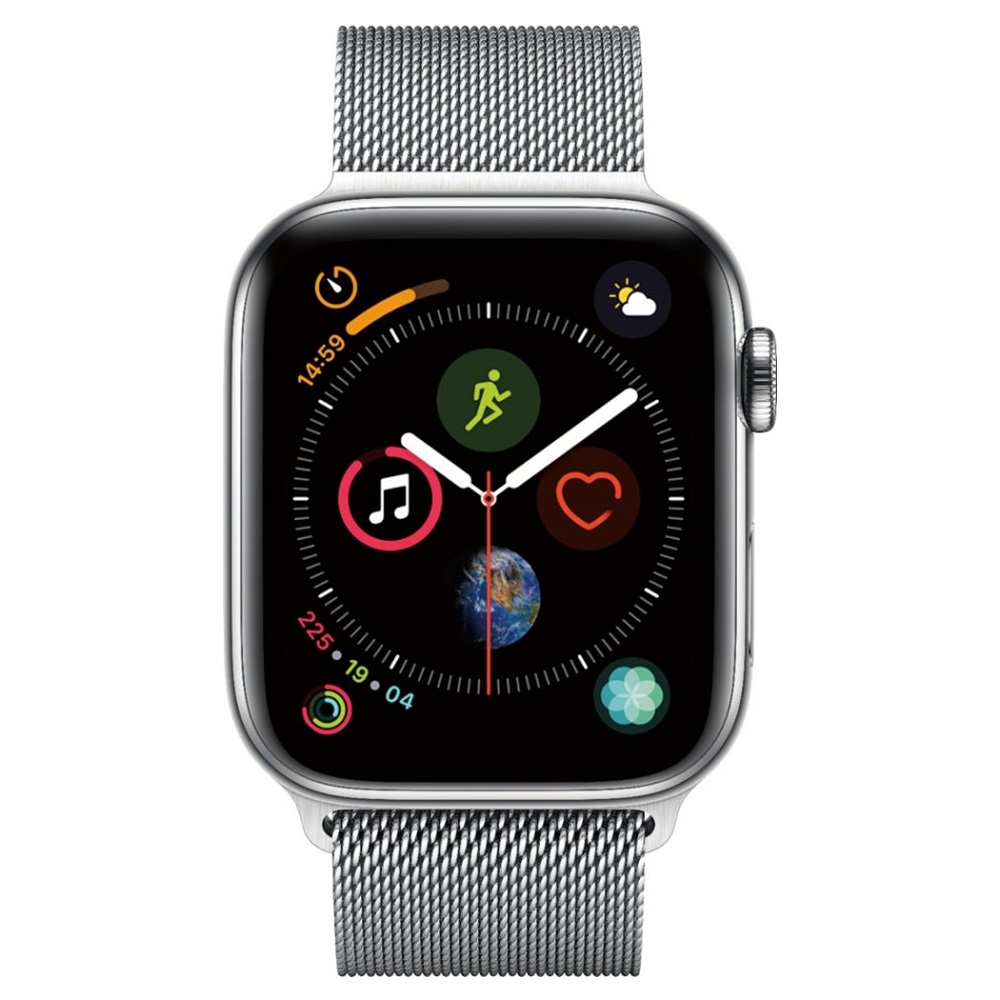 Часы Apple Watch Series 4 GPS + Cellular 44mm (Stainless Steel Case with Milanese Loop Stainless Steel) (MTV42)