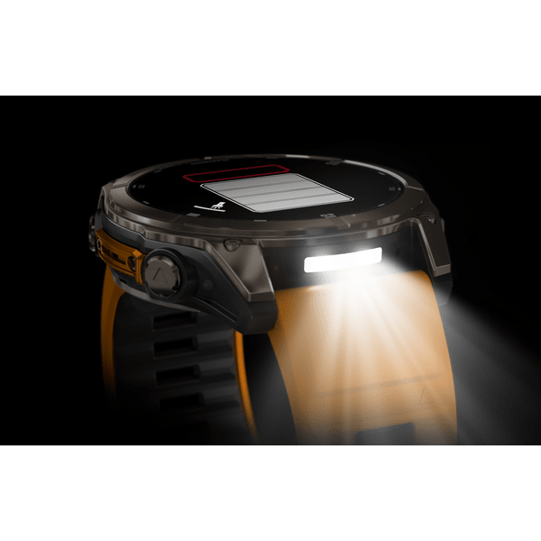 Умные часы Garmin fenix 8 – 51 mm AMOLED Sapphire titanium with a spark orange/graphite silicone band (010-02905-11)