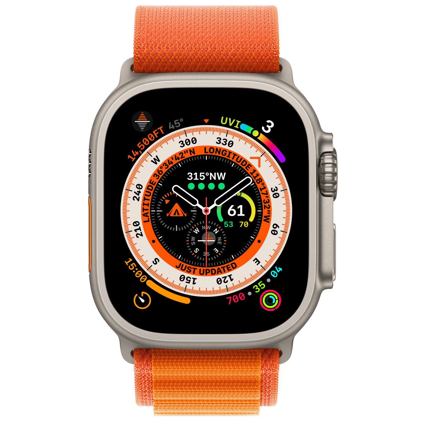 Умные часы Apple Watch Ultra 49 мм Titanium Case Alpine Loop Orange L