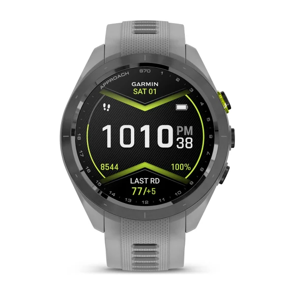 Умные часы Garmin Approach S70 - 42 mm Black Ceramic Bezel with Powder Grey Silicone Band (010-02746-11)