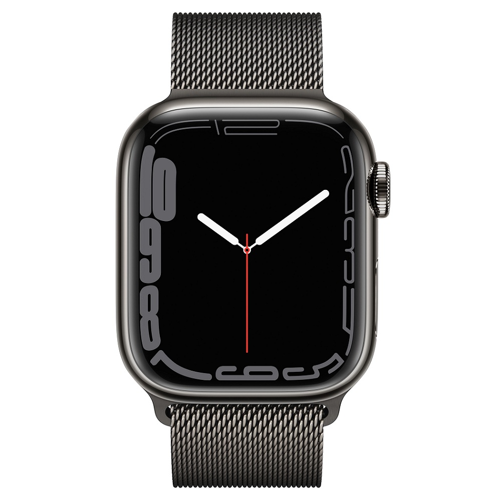 Часы Apple Watch Series 7 GPS + Cellular 41mm (MKJ23) (Graphite Stainless Steel Case with Graphite Milanese Loop)