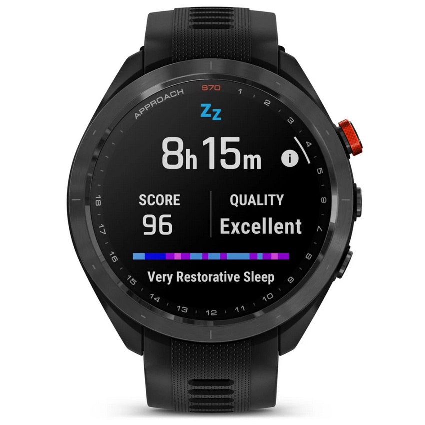 Умные часы Garmin Approach S70 - 47 mm Black Ceramic Bezel with Black Silicone Band (010-02746-12)