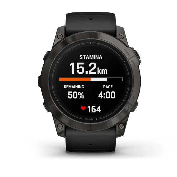 Умные часы Garmin epix Pro (Gen 2) – Sapphire Edition - 42 mm Carbon Grey DLC Titanium with Black Band (010-02802-15)