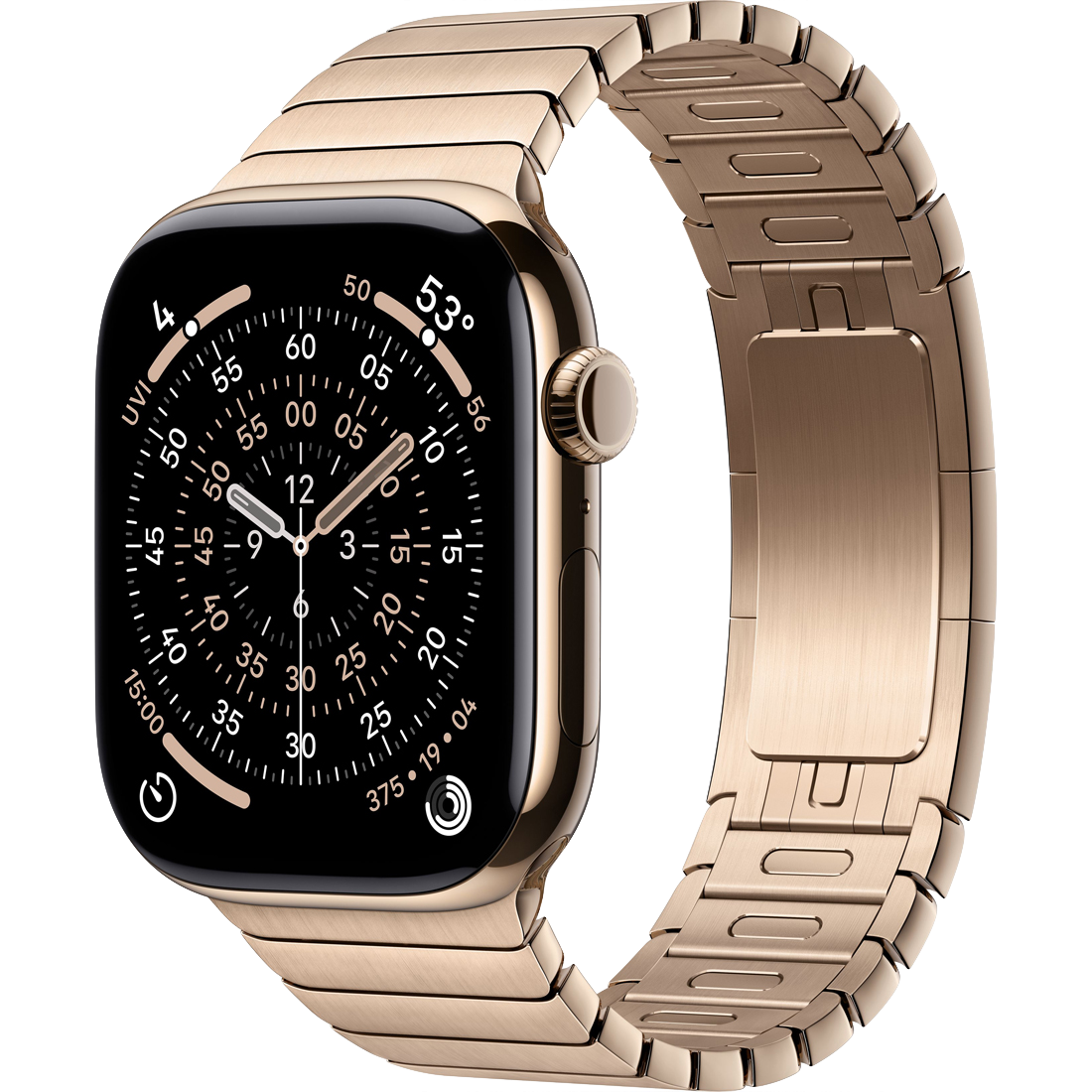 Умные часы Apple Watch Series 11 GPS + Cellular, 46mm Gold Titanium Case with Gold Link Bracelet