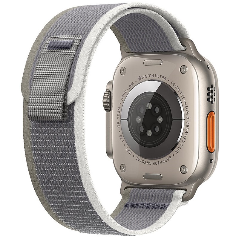 Умные часы Apple Watch Ultra 2 GPS + Cellular, 49mm Titanium Case with Green/Grey Trail Loop - S/M