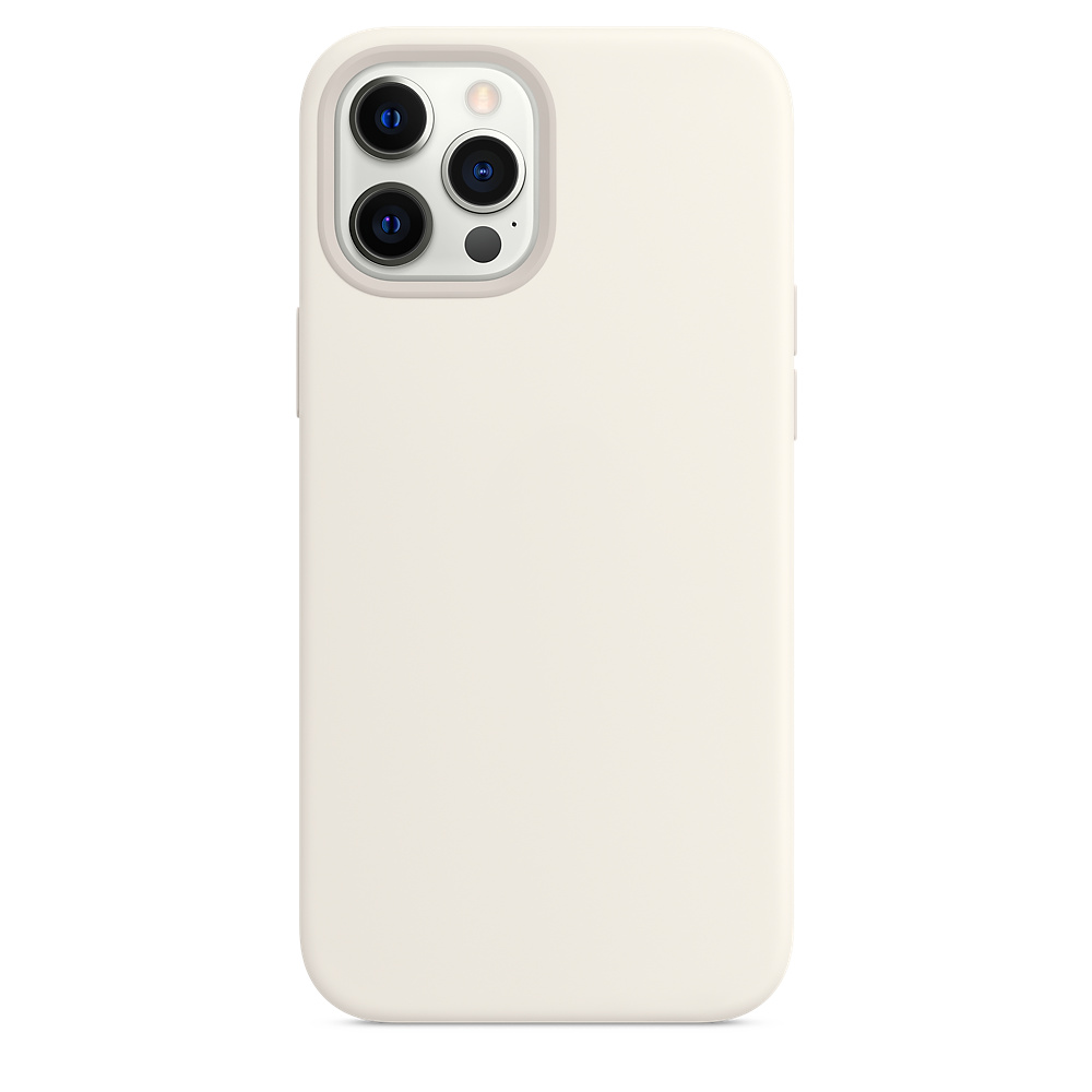 Силиконовый чехол Naturally Silicone Case with MagSafe White для iPhone 12/12 Pro