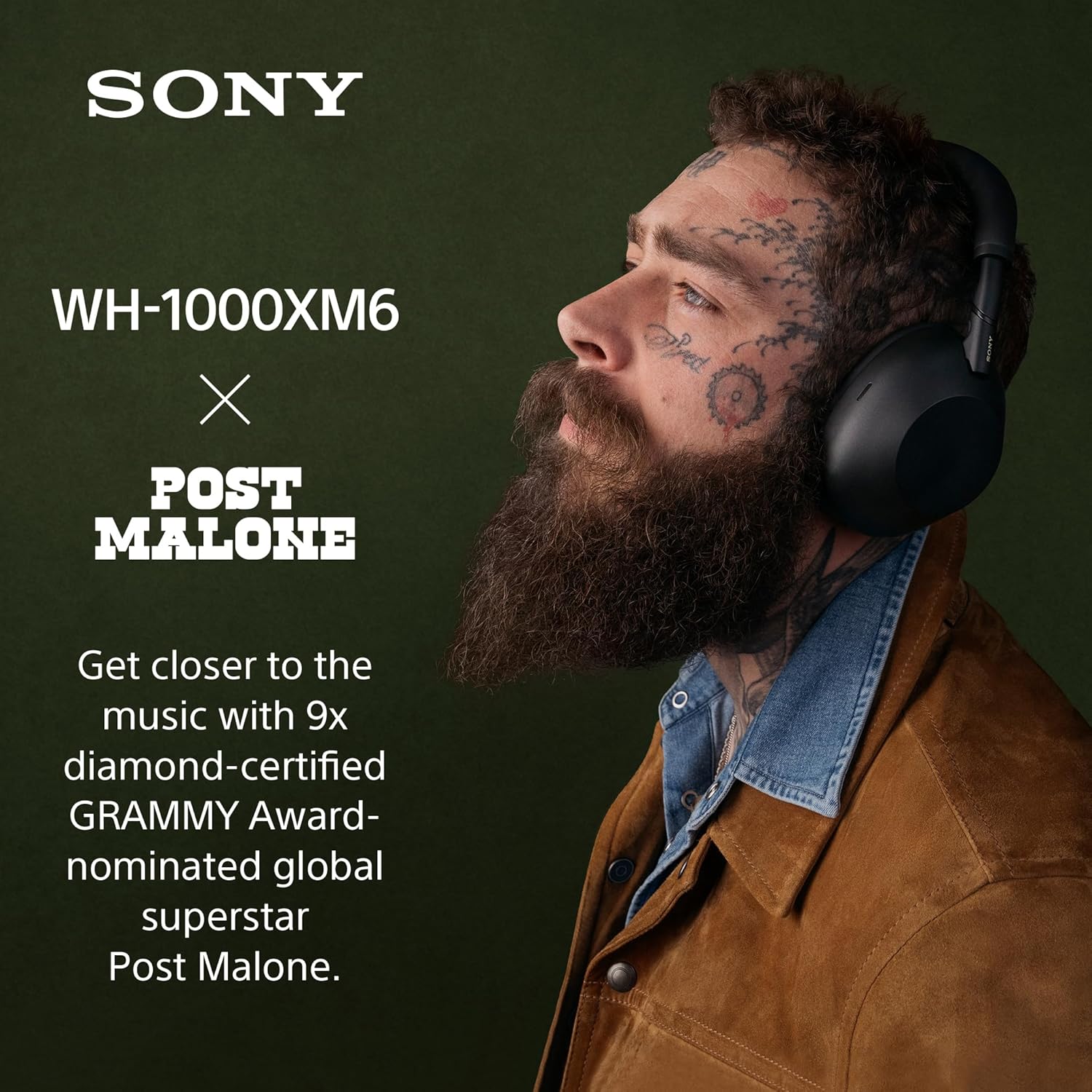 Беспроводные наушники Sony WH-1000XM6 Black