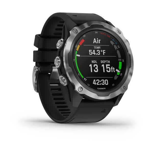 Умные часы Garmin Descent Mk2 Stainless Steel with Black Band (010-02132-10)