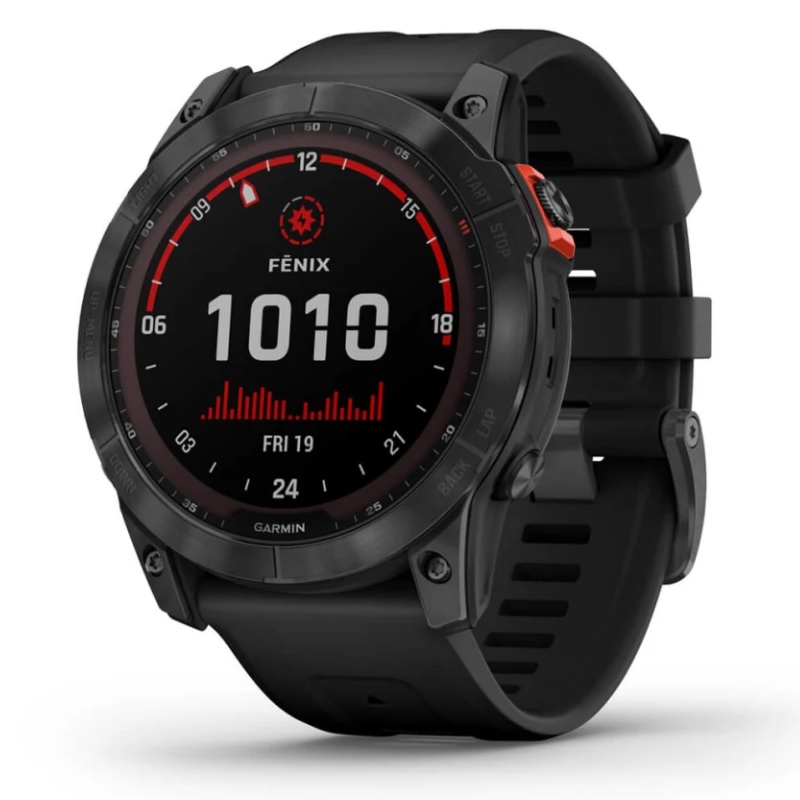 Умные часы Garmin fenix 7X – Solar Edition Slate grey with black band (010-02541-01)