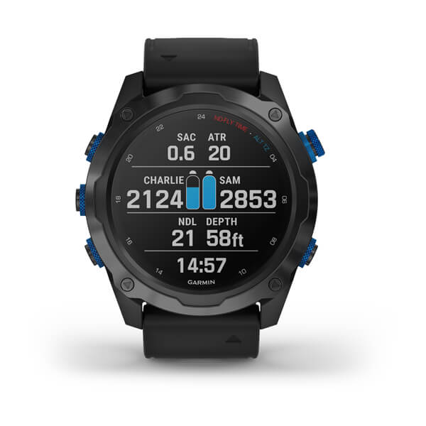 Умные часы Garmin Descent Mk2i Titanium Carbon Grey DLC with Black Band (010-02132-11)