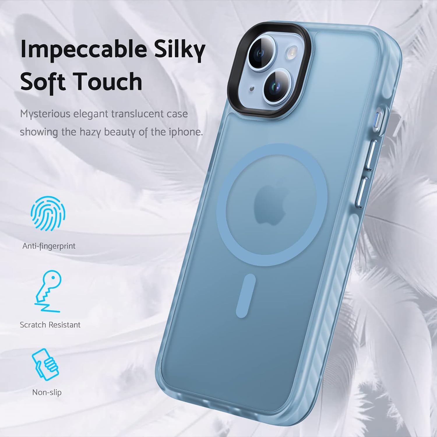Чехол Gurdini Nano Series with Magsafe Blue для iPhone 15 Plus