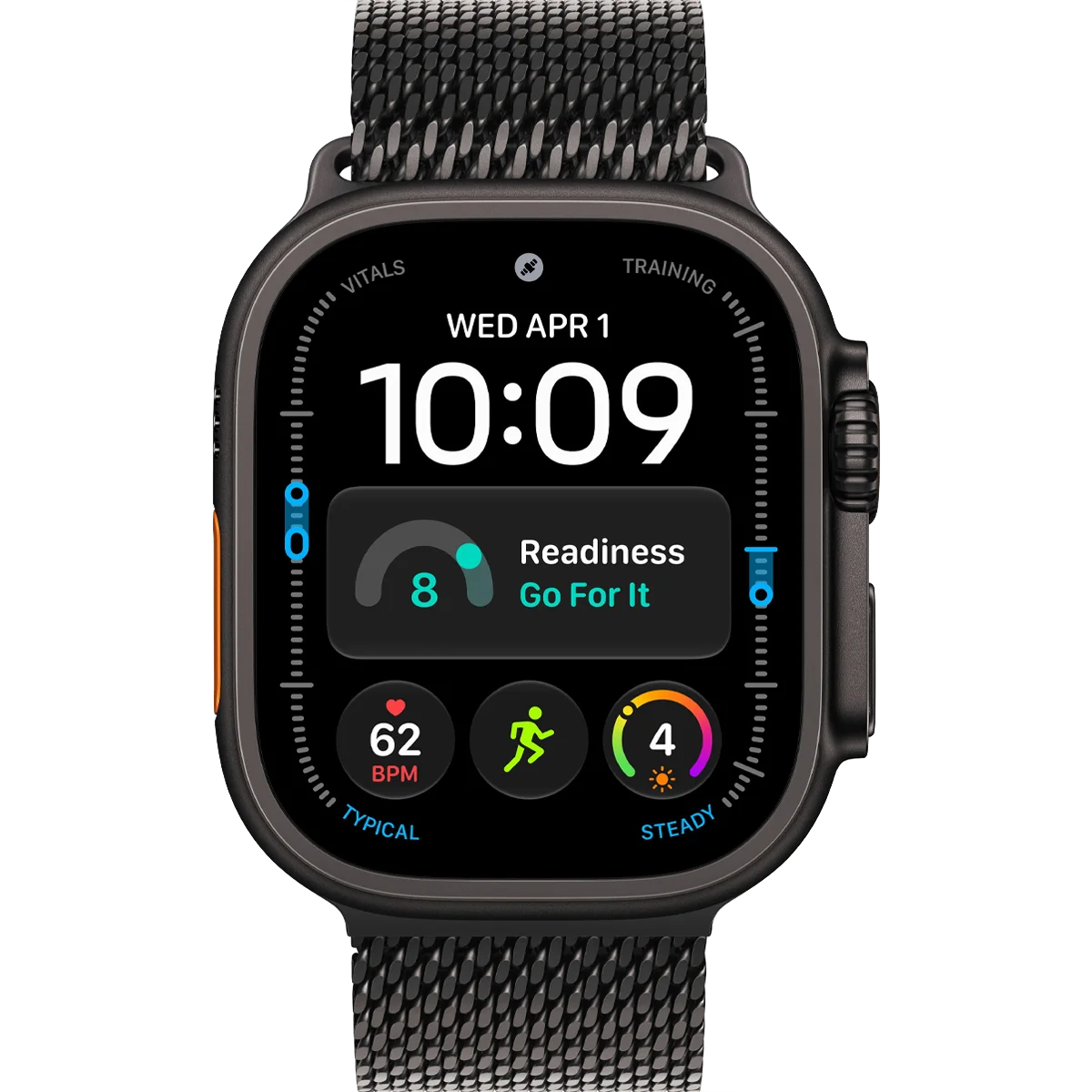 Умные часы Apple Watch Ultra 4 GPS + Cellular, 49mm Black Titanium Case with Black Titanium Milanese Loop - Small